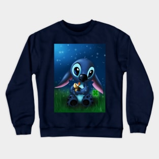 Stitch, four-leaf clover Crewneck Sweatshirt